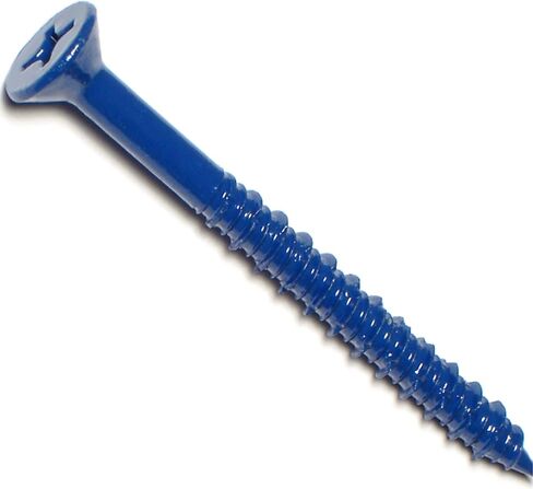 014973162191 Phillips Flat Masonry Screws, 1/4 x 2-3/4, Piece-10, blue in Saudi Arabia