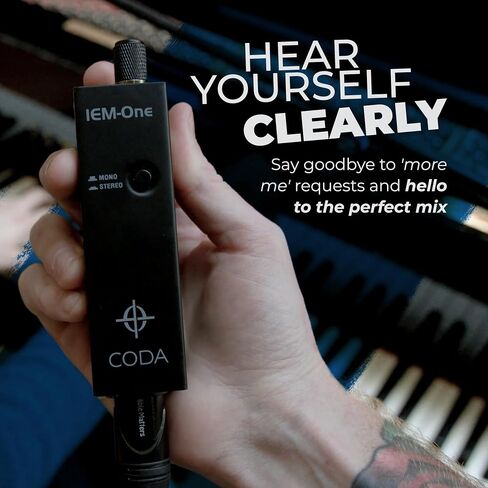 Coda Music Tech Personal in-Ear Monitor System - Ultra-Compact Headphone Amplifier with XLR and TRS Input - Mono, Dual Mono and Stereo Mix Panning - Sturdy Housing with Belt Clip in Saudi Arabia