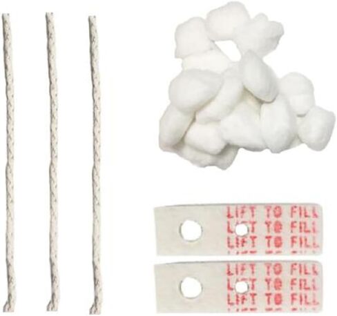 Replacement Lighter Cotton Wadding Felt Wick Repair Kit for Universal Petrol Fluid Lighter DIY Maintenance, White, zpmydhjpj03 in Saudi Arabia
