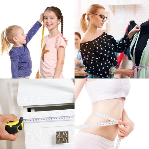 Automatic Retractable Tape Measure, Cute Mini Soft Tape, 150cm/60inch, 3-in-1 Soft Retractable Tape * 3 - Ideal for Precise Measurements and Versatile Use #-0422031 in Saudi Arabia