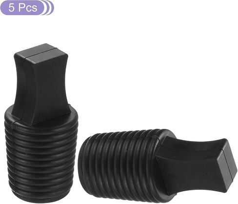 MECCANIXITY خيط مطاطي مدبب إدراج المكونات M20 أنابيب اختبار Bungs سدادة سوداء للمنزل المختبر 5 قطع in Saudi Arabia