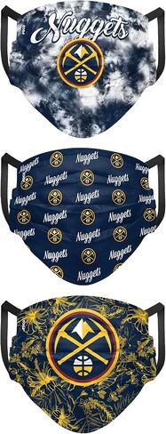 غطاء وجه للسيدات من FOCO Denver Nuggets NBA - للكبار - 3 عبوات in Saudi Arabia