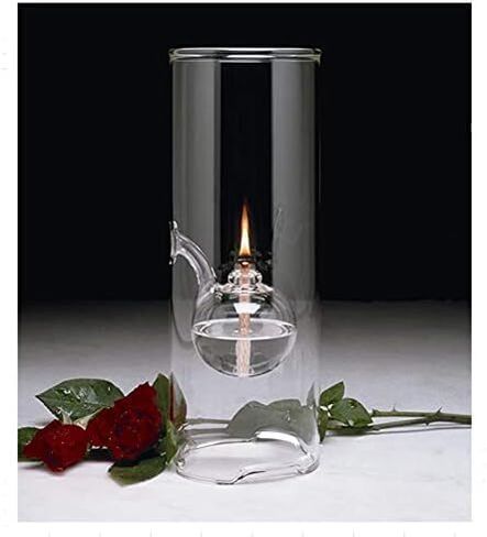 Glass Oil fire Warm Light Borosilicate Includes Bliss Suspended Hurricane Candle Holder Sleeve Birthday Lamp (9 inch) in Saudi Arabia