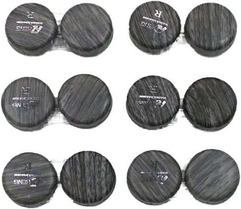 Gray Contact Lens Case - Dual Case with Leather Ring, Leak-Proof and Portable in Kuwait