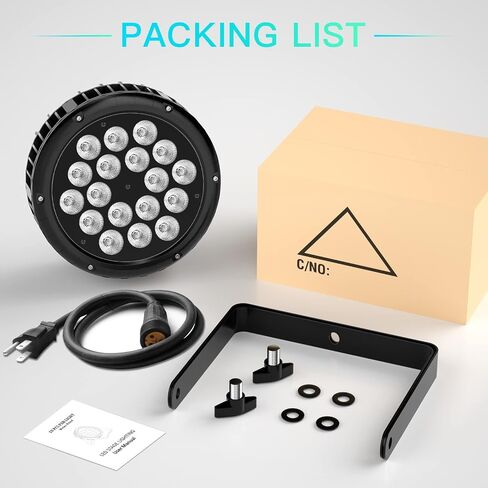 أضواء المسرح RGBW LED Par Light فائقة السطوع 18X10W IP65 مقاومة للماء عن بعد وDMX الصوت المنشط التشغيل التلقائي Uplights لحفلات الزفاف في الهواء الطلق وأعياد الميلاد وعروض الموسيقى وحفلات الرقص وإضاءة المسرح (حزمة واحدة) in Saudi Arabia