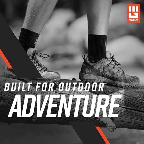 Crew Length Hiking Socks - Mid-Calf Trekking Socks - Non-Wool Wilderness Hiking Socks - Men and Women - 2-Pack in Saudi Arabia