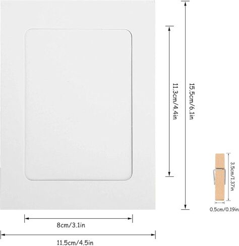10 قطع ديكور منزلي أبيض، صورة ورقية مقاس 4 × 6 بوصة، ألبوم إطار تعليق للصور الجدارية DIY + حبل + مجموعة مشابك رائعة للمنزل، والحفلات، والمكتب، وديكور الحفلات، وإطارات صور ورقية مقاس 10 × 15 سم in Kuwait