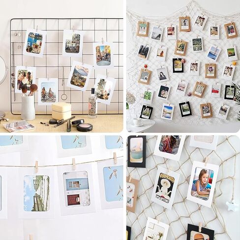 10 قطع ديكور منزلي أبيض، صورة ورقية مقاس 4 × 6 بوصة، ألبوم إطار تعليق للصور الجدارية DIY + حبل + مجموعة مشابك رائعة للمنزل، والحفلات، والمكتب، وديكور الحفلات، وإطارات صور ورقية مقاس 10 × 15 سم in Kuwait
