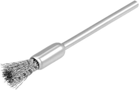 uxcell Mini Wire Cup Brush Brass Plated Crimped Steel 5 X 11mm with 2.35mm Shank 10 Pcs in Saudi Arabia