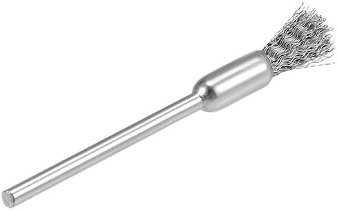 uxcell Mini Wire Cup Brush Brass Plated Crimped Steel 5 X 11mm with 2.35mm Shank 10 Pcs in Saudi Arabia