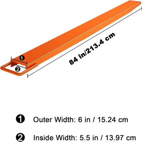 Pallet Fork Extension,72"Length 5.5" Width,Heavy Duty Forklift with 4600LBS Load Capacity,Fork Extensions for Forklift Truck,Yellow in Saudi Arabia