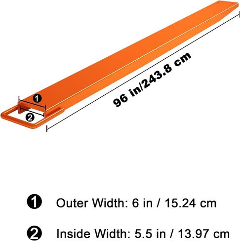 Pallet Fork Extension,72"Length 5.5" Width,Heavy Duty Forklift with 4600LBS Load Capacity,Fork Extensions for Forklift Truck,Yellow in Saudi Arabia