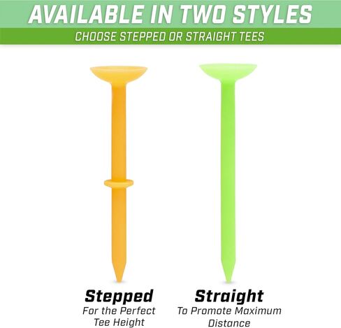 GoSports 3.25" Widemouth Tees Plastic Golf Tees, 60 Tee Player’s Pack - Max Distance and Easier Teeing in Saudi Arabia