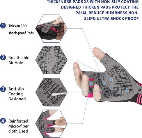 قفازات MOREOK للرجال لركوب الدراجات، قفازات نصف إصبع لركوب الدراجات MTB DH Road Bike Gloves جل وسادة ممتصة للصدمات ومضادة للانزلاق قابلة للتنفس قفازات دراجة نارية جبلية للجنسين والنساء in Saudi Arabia