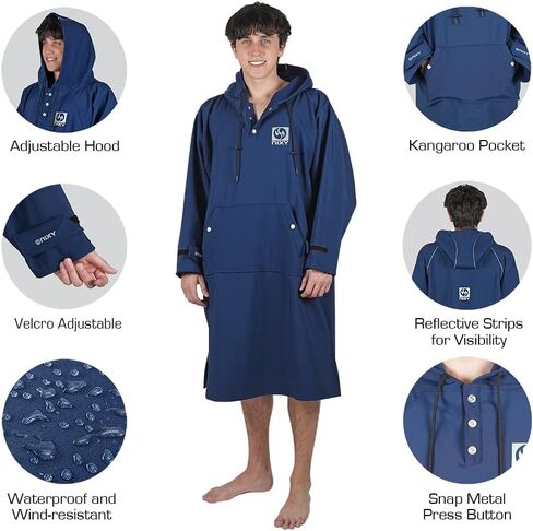 NIXY Breakwater Outdoor Changing Poncho - Waterproof, Wind-Resistant & Thermal Fleece Lined - Lightweight & Portable in Saudi Arabia
