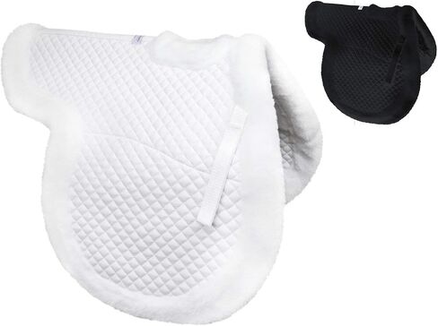 Derby Originals Shaped Wither Relief Dressage English Saddle Pad with Fleece Edging and Contoured Design in Saudi Arabia