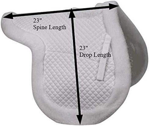 Derby Originals Shaped Wither Relief Dressage English Saddle Pad with Fleece Edging and Contoured Design in Saudi Arabia