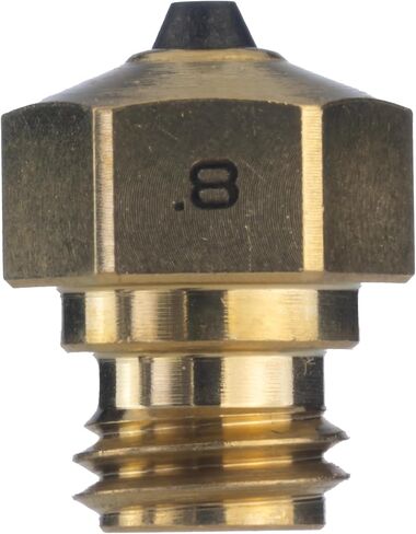 Diamondback Nozzles – MK10 PTFE Tube Compatible – Polycrystalline Solid Diamond Tip 3D Printer Nozzles, Improved Extrusion, Any Filament, Long Life, Wear Resistant, USA Made (0.4mm) in Saudi Arabia