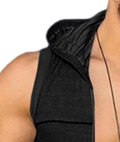 SOMTHRON Men's Jumpsuits One Piece Shorts Sleeveless Hooded Romper Tracksuit Zipper Drawstring Waist Slim Fit Onesie Bodysuit in Saudi Arabia