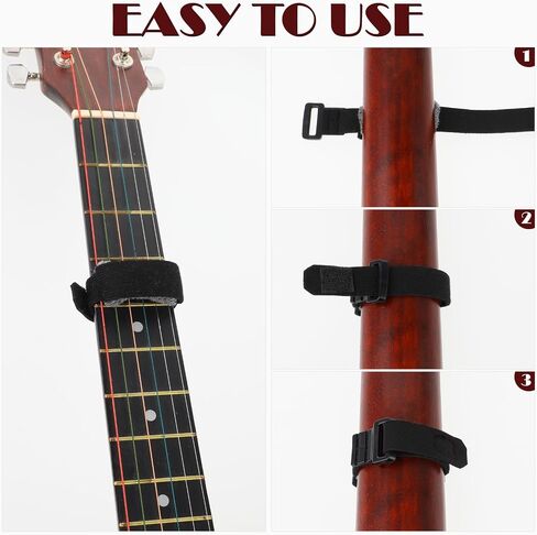 3pcs Bass Guitar String Mute Damper Adjustable Guitar String Cover Belt Cotton Bass Guitar Fret Wrap Mute for 4 String, 6 String Electric Guitar Instruments, Musical Instrument Accessories, Black in Saudi Arabia