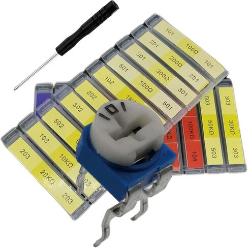19 Values 153 Pcs Variable Resistor Potentiometer kit 100 ohm-2M ohm in Saudi Arabia