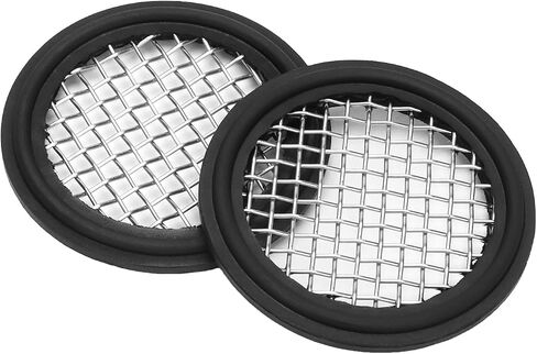 DERNORD 2 Pack 1.5" Sanitary Tri-Clamp Gasket Buna-N (NBR) w/Stainless Bonded Type Screen 10 Mesh in Saudi Arabia