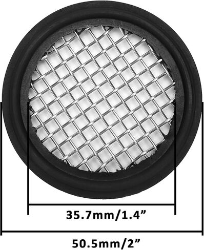 DERNORD 2 Pack 1.5" Sanitary Tri-Clamp Gasket Buna-N (NBR) w/Stainless Bonded Type Screen 10 Mesh in Saudi Arabia