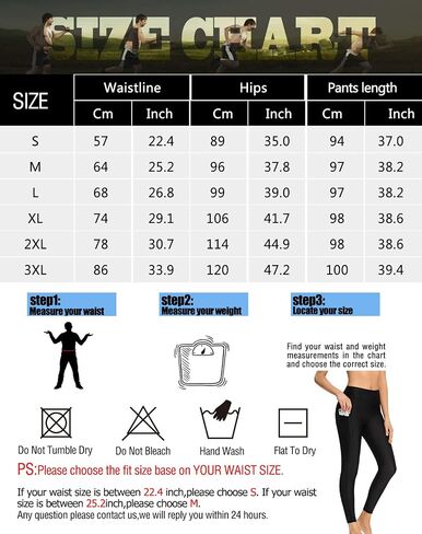 NonEcho Women Sauna Sweat Pants Training Leggings Compression Yoga Running Capri Pants Workout Hot Thermo Body Shape in Saudi Arabia