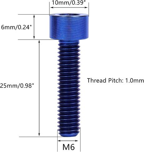4 قطعة مسمار تيتانيوم Ti برغي M6x10 16 18 20 25 30 35 مللي متر عمود ألين سداسي الترباس (أخضر، M6x20mm) in Kuwait