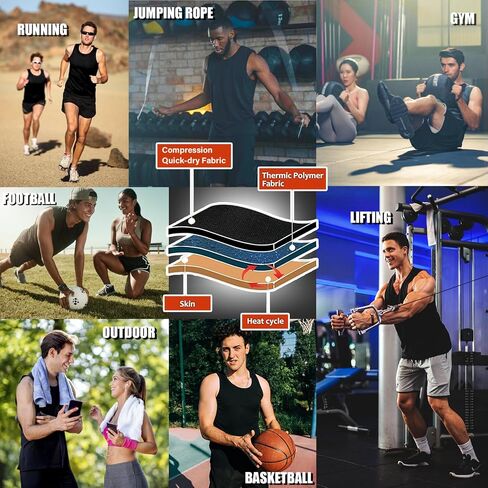 Sauna Vest for Men Waist Trainer,Sleeveless Sauna Suit for Men Weight Loss,Sauna Shirt for Men Compression Tank Top in Saudi Arabia