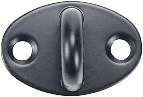 6Pcs Stainless Steel Ceiling Hooks with Screws and Plastic Anchors,Ceiling Hooks Pad Eyes Plate Marine Hardware Hooks,Black in Kuwait