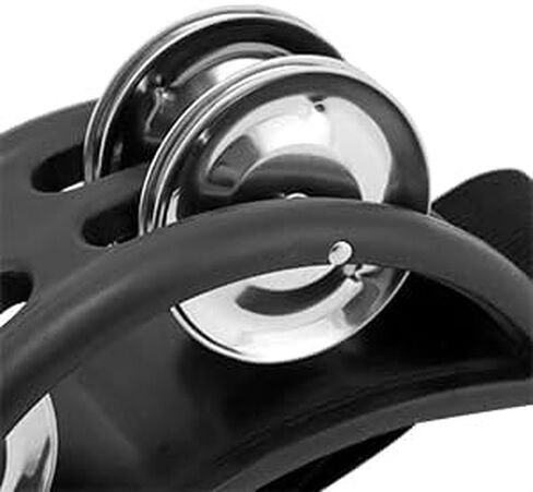QWORK Tambourine Jinglers (4PCS) - Foot Percussion ​with Steel Jingle Bells, with Elastic Strap for Easy Use - Suitable for Various Musical Instruments and Events in Saudi Arabia