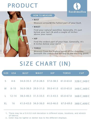 Saodimallsu Womens Sexy One Piece Swimsuit Side Tie High Cut Backless Bathing Suit Cheeky Swimwear in Saudi Arabia