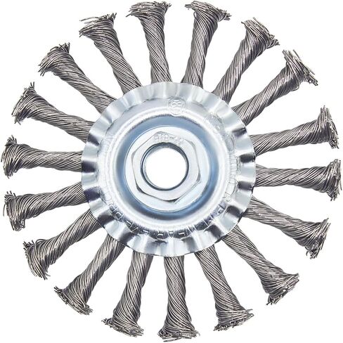 Wire Wheel Brush 4in for 4-1/2" Angle Grinder Rust Removal-2pcs | Crimped Steel 0.014", 5/8-11 Threads Arbor, Metal Paint Stain Cleaning Weld Deburring in Saudi Arabia
