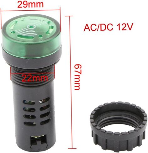 22mm DC 12V Red LED Flashing Buzzer Pilot Panel Indicator Light Miniature Indicator Light Lamp in Saudi Arabia