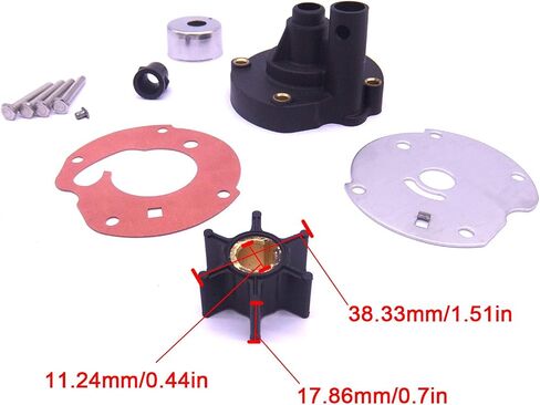 Boat Motor 391391 382797 763758 778166 0391391 0382797 0763758 0778166 Water Pump Repair Kit with Housing for Evinrude Johnson OMC BRP 5.5HP 6HP 7.5HP Outboard Engine in Saudi Arabia