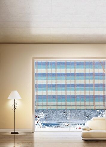 ستائر نوافذ رومانية من الخيزران الطبيعي قابلة للطي WB-BCT003 (W24 X H72) in Kuwait