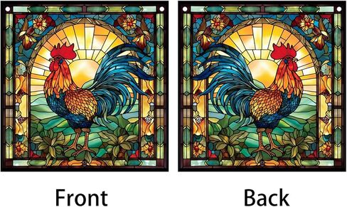نافذة الديك الشنق الاكريليك الديك suncatcher لوحات الزجاج الملون جدار ديكور للداخلية، هدية مثالية لبيت جديد ديكور المنزل لأمي الجدة زوجة المعلم in Saudi Arabia
