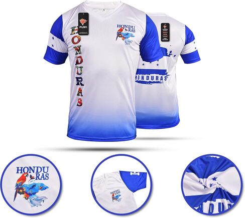 قميص كرة القدم Fury Camiseta de Futbol de Honduras - قميص كرة قدم هندوراس - قميص كرة قدم هندوراس للرجال/الرجال/النساء/للجنسين (الولايات المتحدة، ألفا، 3X-Large، عادي، عادي)، مسامي in Kuwait