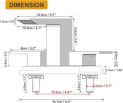 BESy حوض الحمام صنبور مركزي 4 بوصة صنبور الحمام لمدة 3 ثقوب، ماتي الأسود الحمام الغرور صنبور مجموعة اثنين 2 مقابض 3 فتحات مع خراطيم إمدادات cUPC، محمولة على سطح السفينة in Kuwait