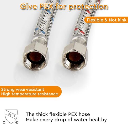 BESy حوض الحمام صنبور مركزي 4 بوصة صنبور الحمام لمدة 3 ثقوب، ماتي الأسود الحمام الغرور صنبور مجموعة اثنين 2 مقابض 3 فتحات مع خراطيم إمدادات cUPC، محمولة على سطح السفينة in Kuwait