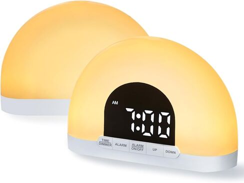 Sunrise Alarm Clock,Simulated Sunrise Ambient Lighting,Alarm Clocks for Bedrooms,Kids Alarm Clock,Alarm Clock for Kids in Saudi Arabia