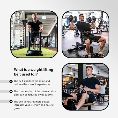 Weight-lifting belt for men with lever buckle, gym belt for women, lever belt of genuine leather, heavy duty deadlift belt / squat belt for Powerlifting Strength Training Bodybuilding, 8.5cm / 10cm Height in Saudi Arabia