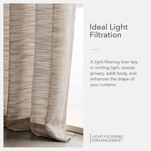 Sunbrella Taylor Light Filtering Curtains | 50 in. W X 84 in. L | White | Fade Proof Drapes with UV Protection | Versatile Hanging Options for Home Decor | Single Curtain Panel in Saudi Arabia