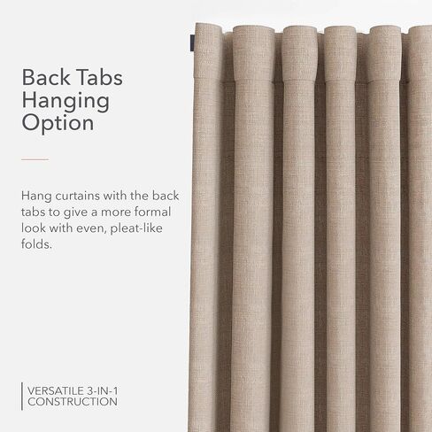 Sunbrella Taylor Light Filtering Curtains | 50 in. W X 84 in. L | White | Fade Proof Drapes with UV Protection | Versatile Hanging Options for Home Decor | Single Curtain Panel in Saudi Arabia