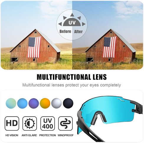 Sports Polarized Sunglasses Men Women Youth UV400 Protection, Kids Baseball Sunglasses Cycling Running Softball in Saudi Arabia