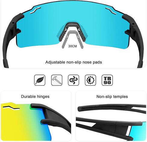 Sports Polarized Sunglasses Men Women Youth UV400 Protection, Kids Baseball Sunglasses Cycling Running Softball in Saudi Arabia