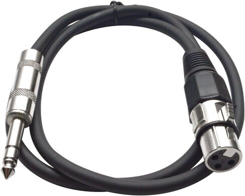 Seismic Audio - SATRXL-F2-Multi - 8 Pack of 2 Foot Multi-Color XLR Female to 1/4 Inch TRS Patch Cables 2' Pro Audio Balanced XLR-F to 1/4" Patch Cords DJ in Saudi Arabia