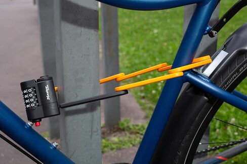Master Lock Orange Hardened Steel Link Folding Bike Lock, Heavy Duty Anti-Theft Bicycle Lock with Customizable Combination, 2-1/2ft (80cm) x 4mm, 8336EC in Saudi Arabia