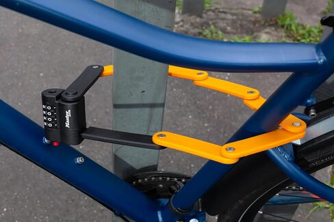 Master Lock Orange Hardened Steel Link Folding Bike Lock, Heavy Duty Anti-Theft Bicycle Lock with Customizable Combination, 2-1/2ft (80cm) x 4mm, 8336EC in Saudi Arabia